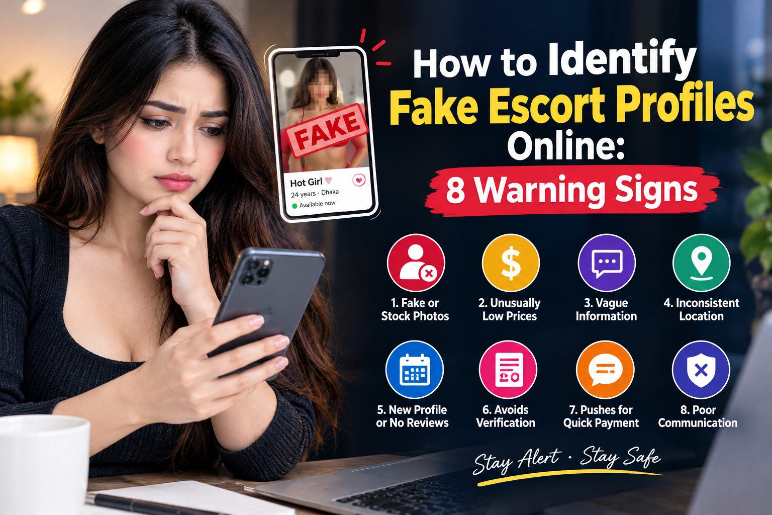 How to Identify Fake Escort Profiles Online: 8 Warning Signs
